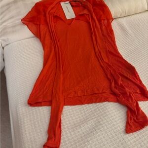 Karen Millen Bright Orange Women's Blouse